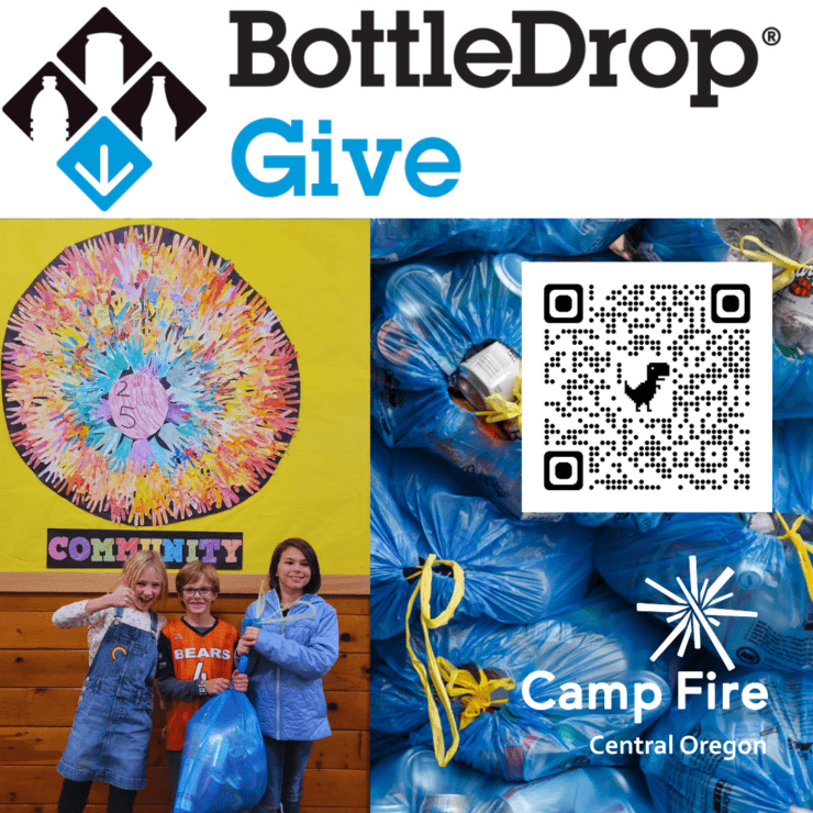 BottleDrop Give provides Camp Fire a way to raise money to help send kids to camp - scan QR code to learn more