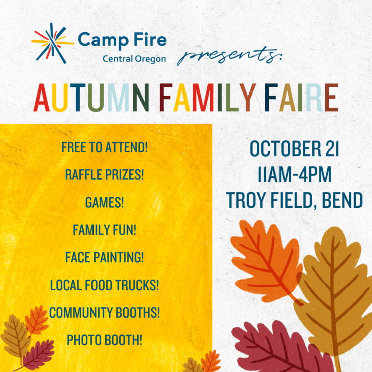 Autumn Family Faire flyer. October 21, 2023 11am to 4pm at Troy Field.