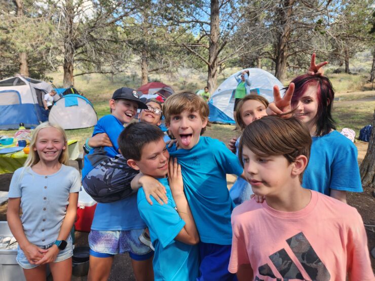 Tumalo Day Camp campers being silly