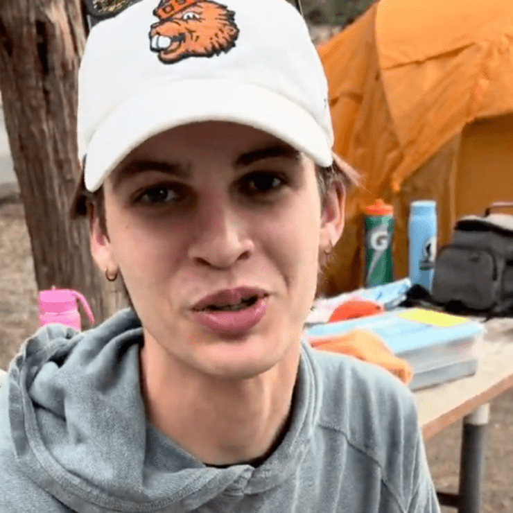 Counselor intern speaks about camping.