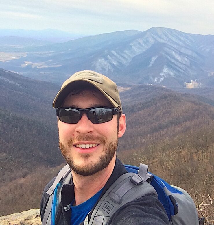 Jesse Flury on a hike.