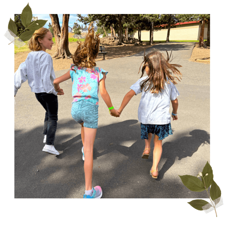 Girls skipping